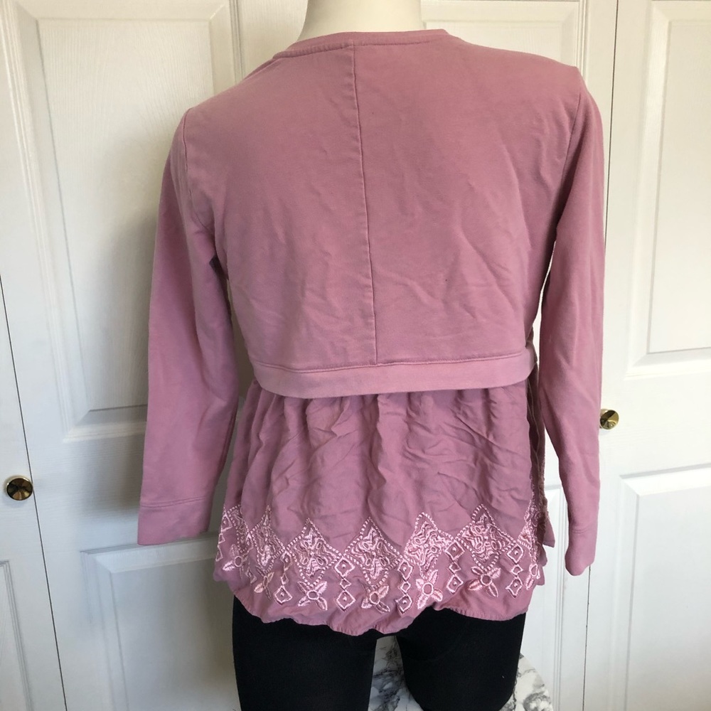 Isabel maternity mauve embroidered blouse sz.XL - Picture 2 of 3